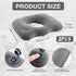 Leinuosen 2 Pcs Inflatable Seat Cushion, Portable Lift Donut Pillow for Tailbone Pain Relief, Gray