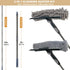 20+ Feet Reach 2 in 1 Window Washing Squeegee & Duster with 3-14 ft Splicable Extension Pole // Window Cleaning Tool & Window Washer Squeegee for Home Indoor Outdoor Window Washing (Grey)