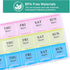 Teikou 3 7 Large Weekly Pill Organizer Times A Day, Moisture-Proof Day Pill Box, Travel Pill Cases Portable for Pills