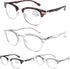 DOOViC 4 Pack Blue Light Blocking Reading Glasses - Anti Eyestrain Fashion Classic Style for Women Men 1.50 Strength