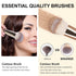 MAANGE 18 Pcs Premium Synthetic Makeup Brushes Set, Soft Foundation Powder Eyeliner Brushes (Champagne)