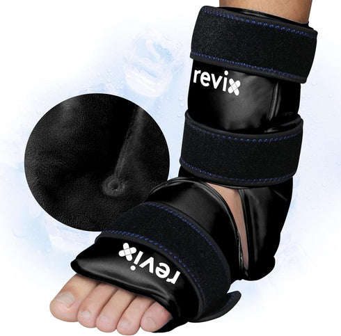 REVIX Ankle Ice Pack Wrap for Foot Discomfort Soothing, Reusable Gel Ice