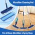 12 Pack Microfiber Cleaning Pads Compatible with All Bona Mops, Safe for Hardwood and Hard-Surface Floors, Washable, Reusable