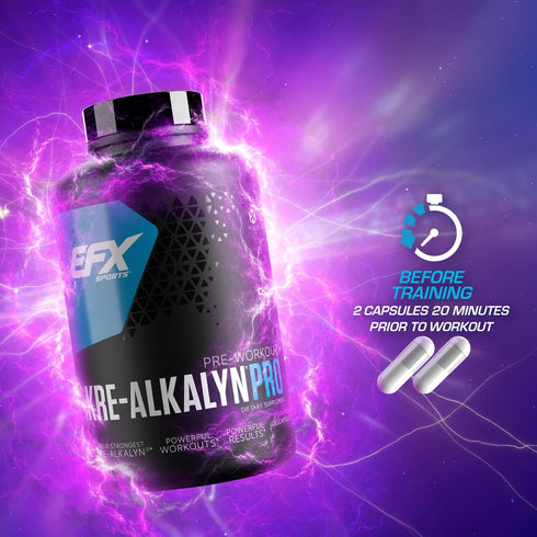 EFX Sports Kre-Alkalyn Pro, pH Correct Creatine Monohydrate Pill Supplement for Muscle Building Pre Workout