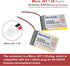 MakerHawk 2PCS 3.7V 3000mAh 103665 JST1.25 1000mA LiPo Battery Rechargeable Plug Lithium Polymer Battery with USB