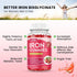 Gummies B12, 60 Gummies Iron with Multivitamin, Iron Supplement for Women & Men with Zinc, Vitamin B Complex & C