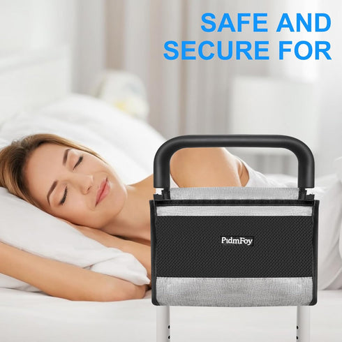 PidmFoy Bed Rails for Elderly Adults Safety, Height Adjustable Bed Cane, Bed Assist Rails for Seniors with Support