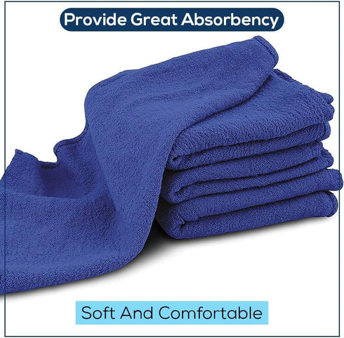 SIMPLI-MAGIC Premium Shop Towels, 14”x12”, Commercial Grade Blue, 100 Pack
