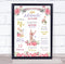 The Card Zoo New Baby Birth Details Nursery Christening Bunny Floral Keepsake Gift Print