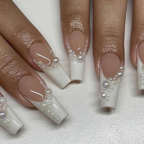 Pearls for Crafting, 8000 Pcs Flat Back Nail Pearls in 6 Colors for DIY Jewelry, Phone Nail Charms Making