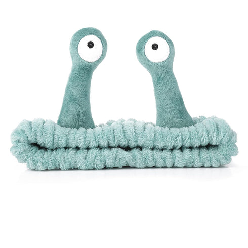 Face Wash Headband, Cute Cartoon Palm and Snail Spa Hair Bands, Elastic Coral Fleece for Women Skincare.