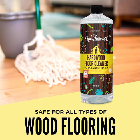 Aunt Fannie's Ultra Concentrated Hardwood Floor Cleaner, Vinegar-Free Plant Based Cleaner, 32 oz. (Pack of 3)