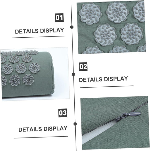 Set Acupressure Mat and Massage Pillow with Carry Bag for Relief and Muscle Relaxation, Portable Yoga Exercise Mat