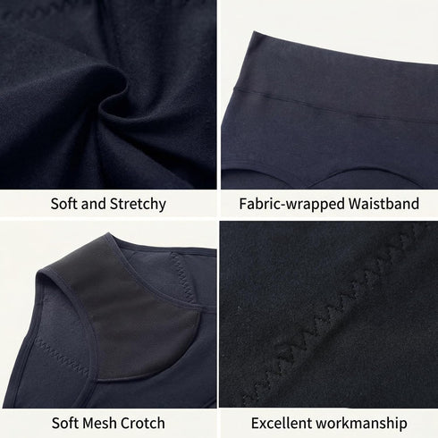 VEOPRIHGH 3 Pack Washable Incontinence Underwear for Women High Absorbency Leakproof Women Period Panties, Menstrual