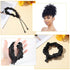 Sibba Hair Scrunchies, Satin Tie 2 PCS Adjustable Ponytails Holder, Invisible Black Silk Soft Elastic Bands