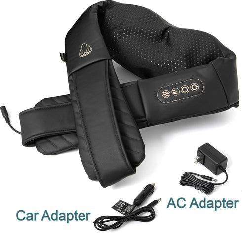 InvoSpa Shiatsu Massager with Heat - Deep Tissue Kneading Pillow for Neck, Shoulders, and Back - Electric Full Body