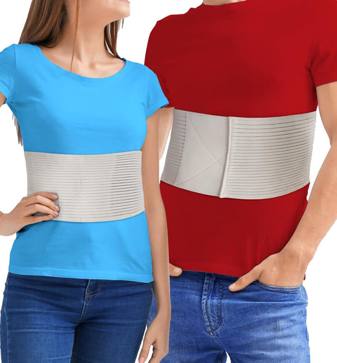 Rib Brace Chest Binder | Chest Compression Support for Rib Muscle Injuries, Bruised Ribs | Breathable Rib Wrap (L/XL 44