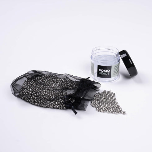 BOXIO Cleaning Beads, Stainless Steel Beads for Bottle Wash Canisters, 3 mm Balls with Storage Bag