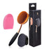 Yoseng Foundation Brush for Liquid Makeup, Rose Gold Oval Face Brush with Cover and Egg Cleaner for Flawless Application