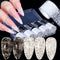 Holographic Nail Foil Transfer Stickers, Black White Lace Laser Foils for Nail Art Supplies, 10 Rolls