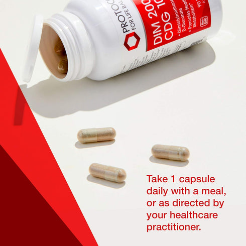 PROTOCOL FOR LIFE BALANCE DIM 200 plus CDG 100, 90 Veg Capsules, Promotes Hormone Metabolism & Liver Detox
