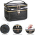 Travel Makeup Bag Makeup Organizer Cosmetic Bag for Women, Portable Waterproof Foldable Black
