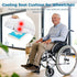 Gel Wheelchair Seat Cushion with Memory Foam, Cooling Support Cushion for Long Sitting or Lying, Coccyx Cutout Pillow