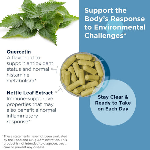 Designs for Health Quercetin + Nettle Supplement, 90 Vegan Capsules