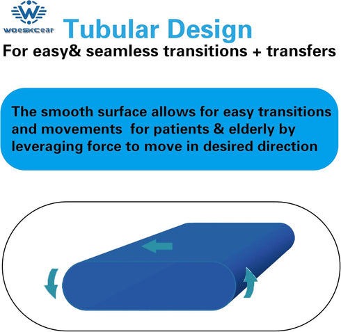 Tubular Slide Sheet for Patient Transfer, Turning, Lifting, Repositioning, Home Care Transfers, Washable & Reusable
