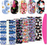 SILPECWEE Flower Nail Polish Strips | 5 Sheets Self Adhesive Nail Stickers with Nail File