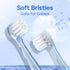 SEAGO Toddler Electric Toothbrush for Ages 0-3, Smart Timer, Suction Base, 4 Replacement Brushheads (Blue-C)