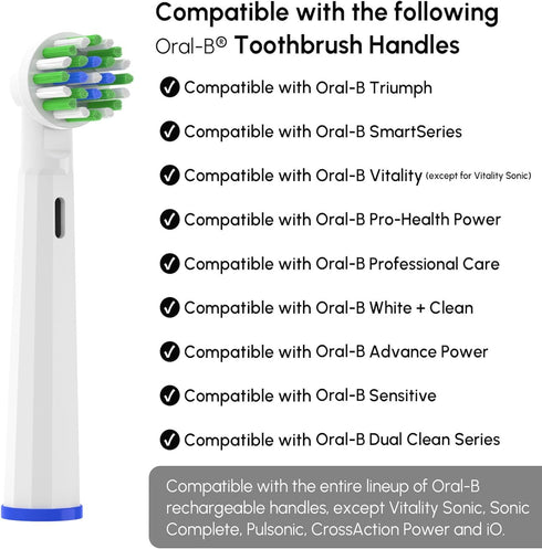 Replacement Toothbrush Heads for Oral-B Braun Pro 500/1000/1500/3000/3757/5000/7000/7500/8000, 20 Pcs
