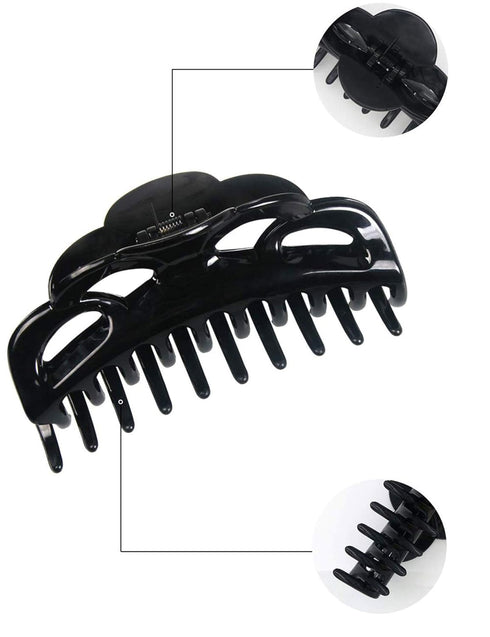 Large Hair Clips for Thick Hair - Plastic Big Claw Clips for Women, Strong Hold Jumbo Hair Jaw Clips