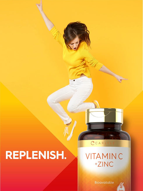 Carlyle Vitamin C with Zinc, 250 Softgels, Bioavailable, Non-GMO & Gluten Free Supplement