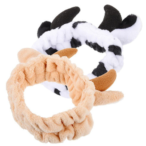 NOLITOY 2 pcs Animals Ears Headbands, Cute Makeup Hair Band Skincare Headbands for Women Girls