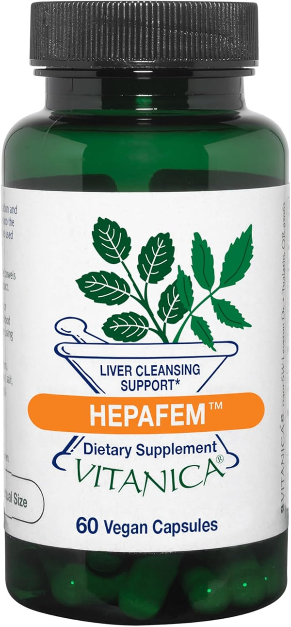 Vitanica Hepafem, Liver Cleansing Support, 60 Capsules, Vegan/Vegetarian