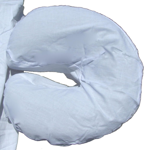 Poly Cotton Massage Face Rest Cover Cozies, 4pcs, White
