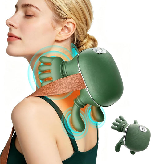 seektik 2026 Premium Back and Neck Massager with Heat, Simulated Human Hand Design