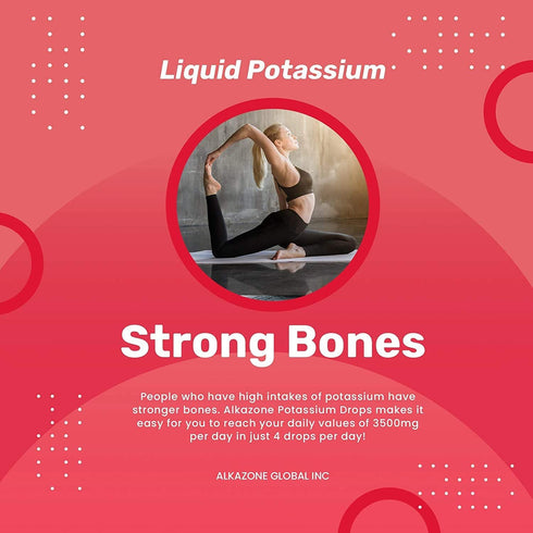 ALKAZONE Liquid Potassium+ - Concentrated Liquid Supplements for Faster Absorption, Tasteless Flavorless, 1.25 Oz, Pack