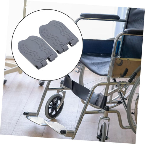 2pcs Set Universal Wheelchair Footplates Heavy Duty Sturdy Pedal Footrest Replacement for Elderly Mobility and Daily