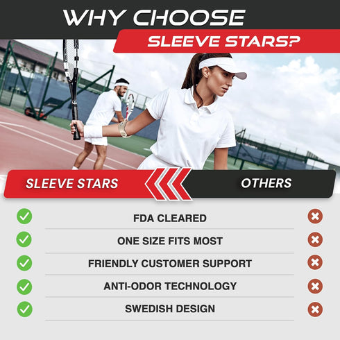 Sleeve Stars Tennis Elbow Brace - Tendonitis Elbow Brace & Strap for Pain Relief and Support for Forearm (Single/Beige)