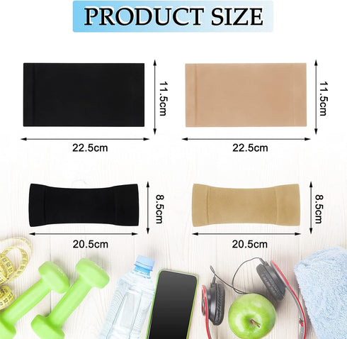 4 Pairs Slimming Arm Shaper and Thigh Slimmers Set - Elastic Compression Arm Shapers and Thigh Wraps for Women