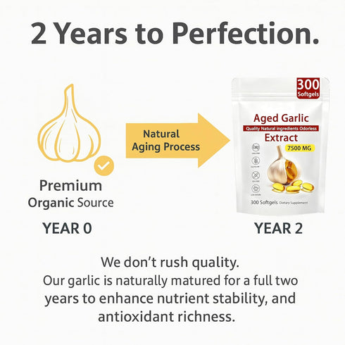 NAPEXIX 300 Count Immune 2-Year (1) Aged Garlic Extract Odorless Garlic Supplement for Heart & Support Non-GMO
