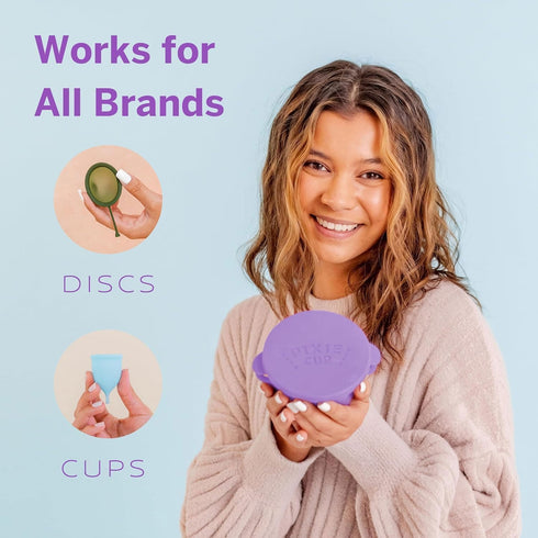 Pixie Menstrual Cup Compact Sterilizer for Feminine Care - Good for Public Restrooms, Camping or Dorms - Collapsible