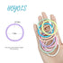 HOYOLS No Metal Hair Elastics Bands, 56 Count Assorted Baby Ponytail Holders for Girls Women Thick Hair Accessories