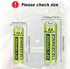 KINREECELL 600mAh 1.2V Lights(24pack) Rechargeable AA Batteries, Ni-MH Double A Solar Batteries High Capacity