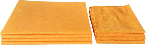 4 Extra Large Super Absorbent Shammy Cloth Towels & 4 Reusable Washable Microfiber Towels for Home Office Car Kitchen