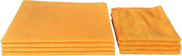 4 Extra Large Super Absorbent Shammy Cloth Towels & 4 Reusable Washable Microfiber Towels for Home Office Car Kitchen