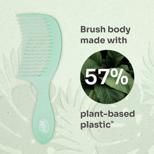 Wet Brush Go Green Tea Tree Oil Infused Treatment Comb, Wide Tooth Hair Detangler with WaveTooth Design