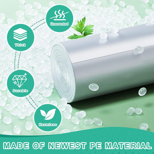 120 Count Unscented 8 Gallon Thick Clear Trash Bags, 30 Liter Strong Plastic Wastebasket Can Liners